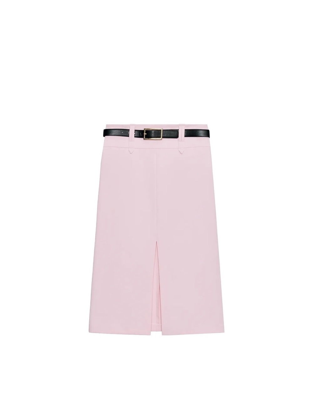 Zara Belted Midi Pencil Skirt
